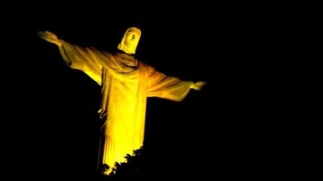 Cristo Redentor será iluminado de amarelo a partir das 19 horas - Reprodução / ABP