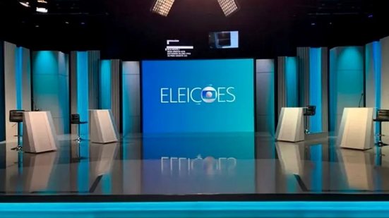 Palco de debates promovidos pela  TV Globo - Divulgação/TV Globo