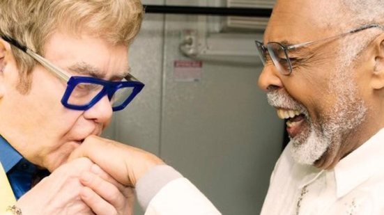 Elton John e Gilberto Gil se encontram pós Rock in Rio: \u0027Você é uma lenda\u0027