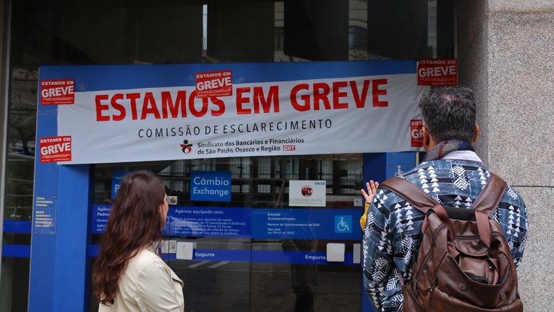 Paralisação de funcionários da Caixa chegou ao sétimo dia nesta quarta-feira, 16 - Divulgação/Sindicato dos Bancários
