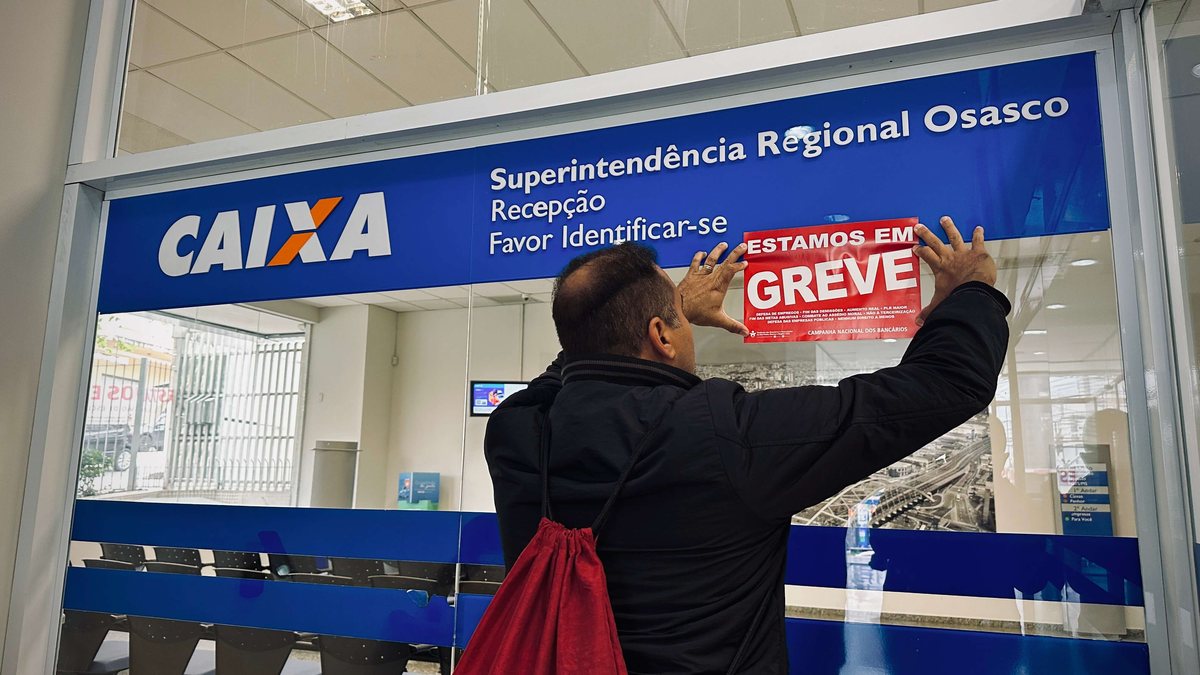 Paralisação dos empregados da Caixa continua nesta terça, com ato às 14h no Alto do Ipiranga - Reprodução/Sindicato dos Bancários de SP
