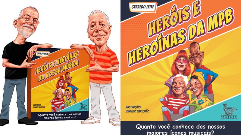 Projeto “Heróis e Heroínas da MPB” aproxima leitores de diferentes gerações da história da música brasileira - Reprodução/@geleite e Matrix Editora