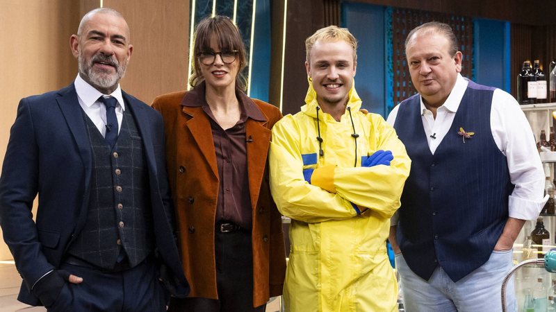 Os chefs Henrique Fogaça, Helena Rizzo, Léo Salles (participante do MasterChef Profissionais) e Erick Jacquin - Renato Pizzutto/Band