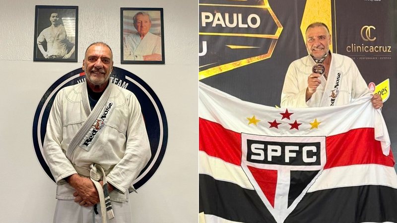 Nivaldo Santos, de 70 anos, treina jiu-jitsu e se prepara para o Sul-Americano - Arquivo pessoal/Nivaldo Santos
