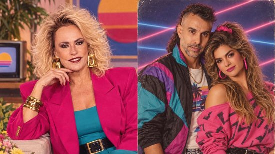 Famosos como Ana Maria Braga e Kelly Key entraram na trend de fotos com IA inspiradas nos anos 1980 - Reprodução/Instagram @anamariabragaoficial e @oficialkellykey