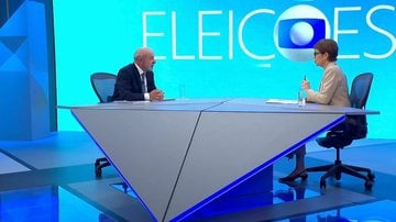 A entrevista com Lula foi realizada pela jornalista Renata Lo Prete; nesta sexta-feira é a vez de Flávio Bolsonaro - Divulgação/TV Globo