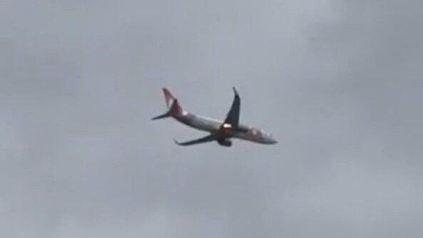 Avião que fazia trajeto entre Recife e São Paulo retorna para aeroporto após colidir com pássaro - Reprodução/X via @fernandoiecp