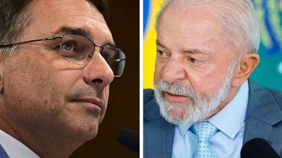 Rejeição é de 48% para Flávio e 50% para Lula - Andressa Anholete/Agência Senado e Ricardo Stuckert/PR