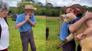 Nas imagens, Davi abraça Maiara ao receber os animais, batizados de Timba e Joaquina - Reprodução/Instagram @maifisioterapeuta