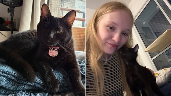 A gatinha preta Penny Lane foi adotada pela jornalista do VIVA Paula Bulka Durães - Arquivo pessoal