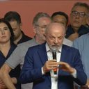Lula discursa na noite de domingo, após o resultado das eleições - Reprodução/TV Globo