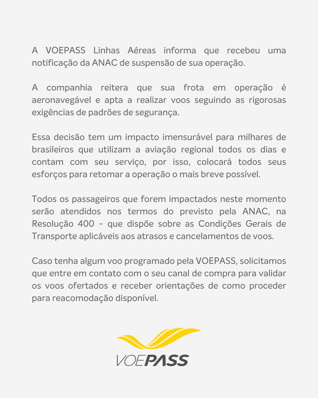 Nota Passaredo sobre Anac