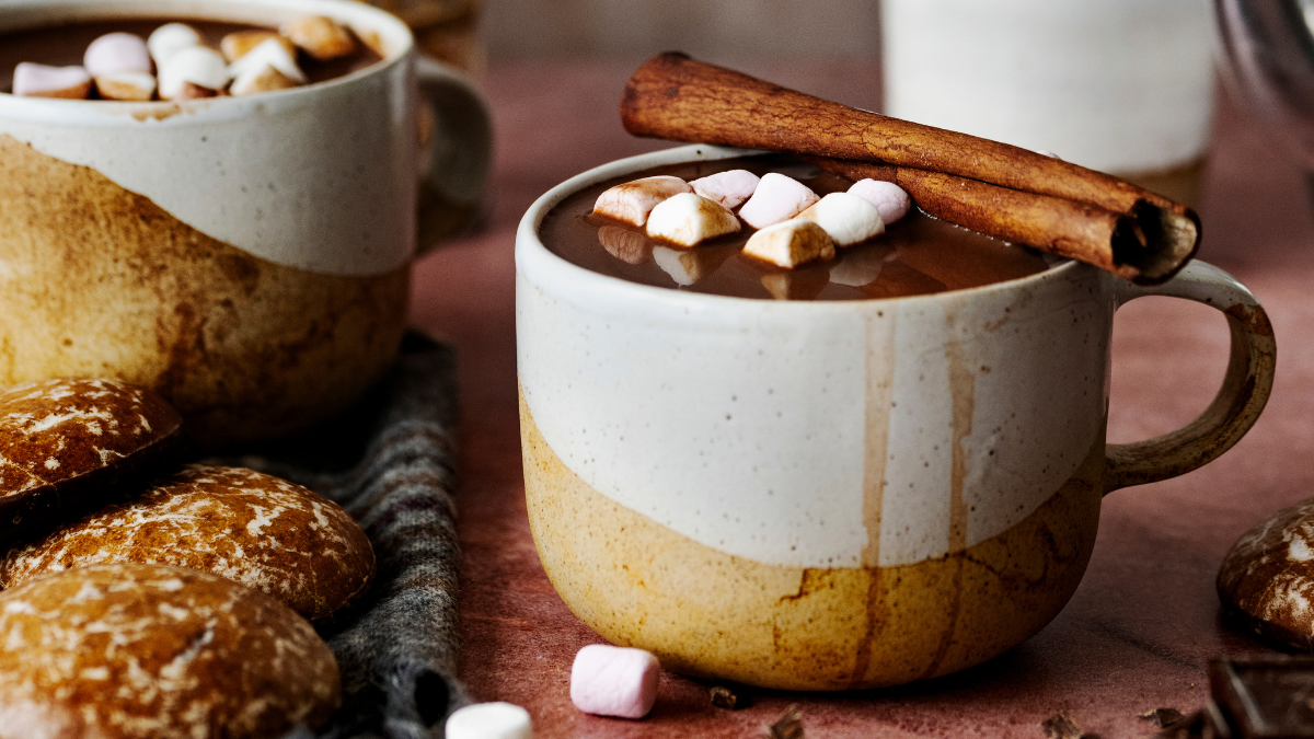 Chocolate quente com canela