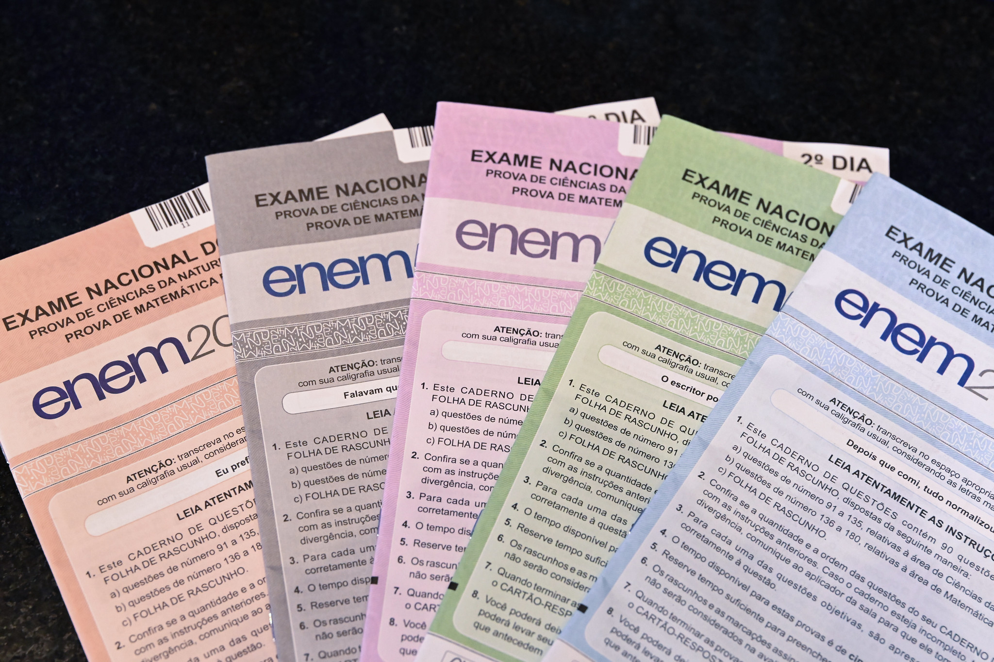 Cadernos de prova do ENEM