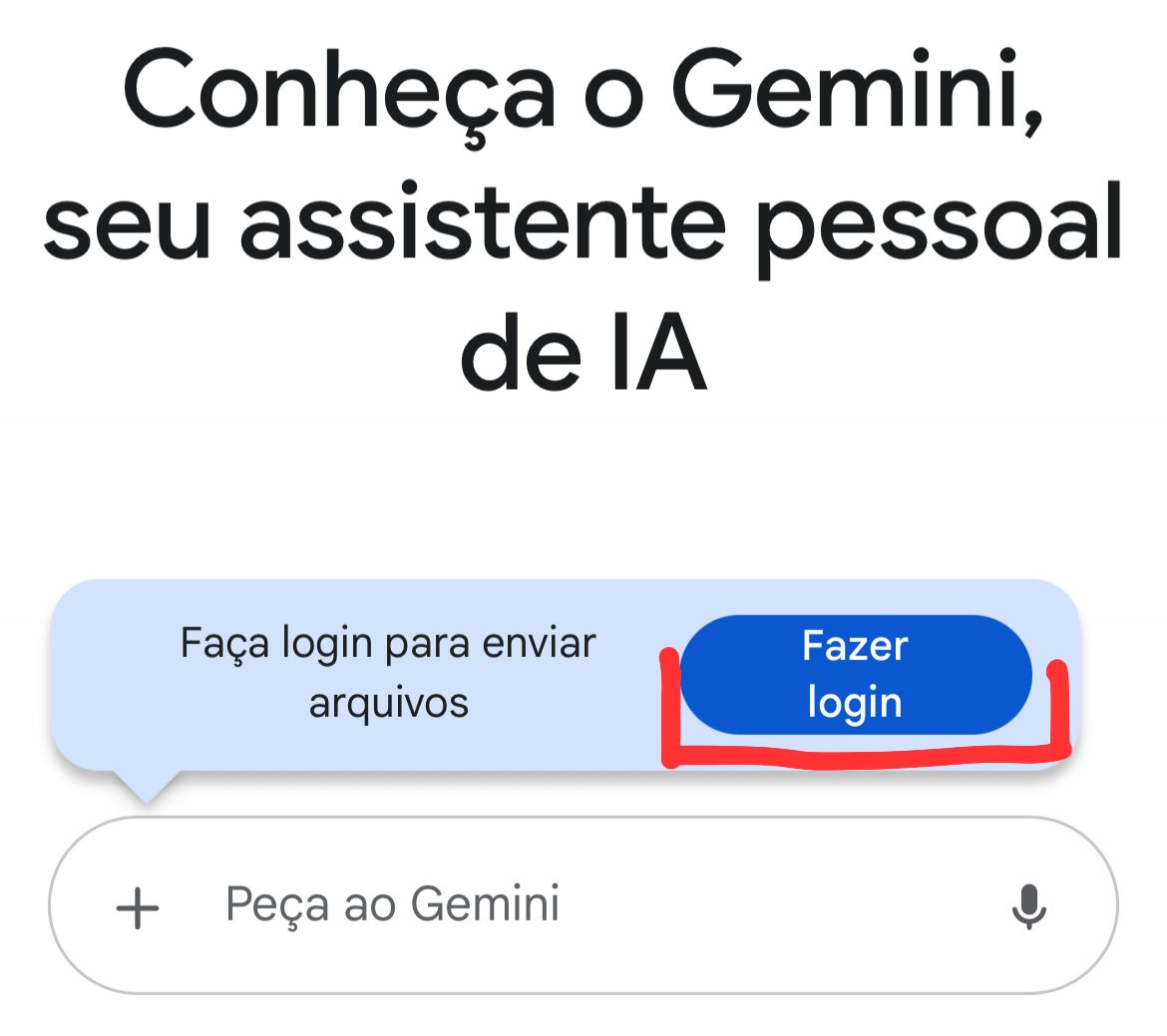 Passo 1 - Abrir o chat com o Gemini