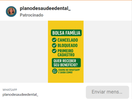 Exemplo de golpe do Bolsa Família