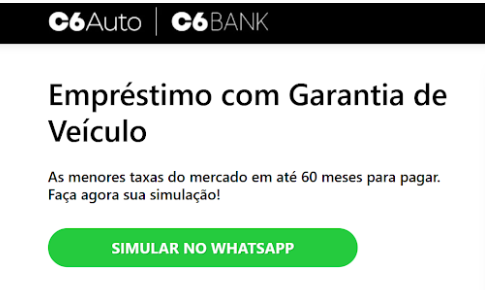 Golpe de empréstimo se passando pela C6bank