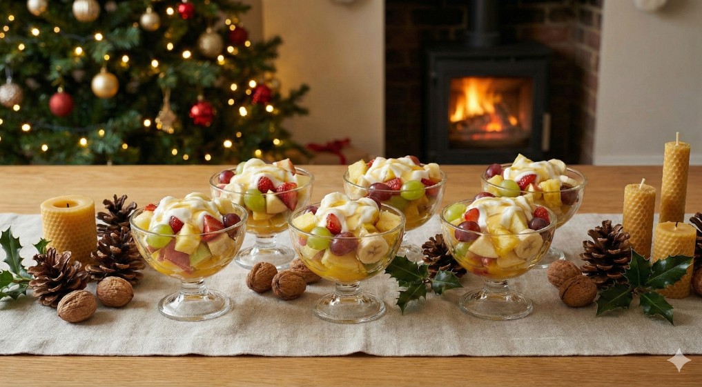 Salada de frutas com iogurte e mel