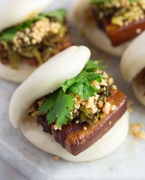 Baos de barriga de porco do Mapu Baos, na Vila Mariana