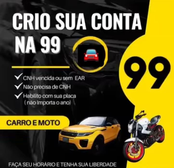 Anúncio de perfil clandestino em aplicativo de corridas