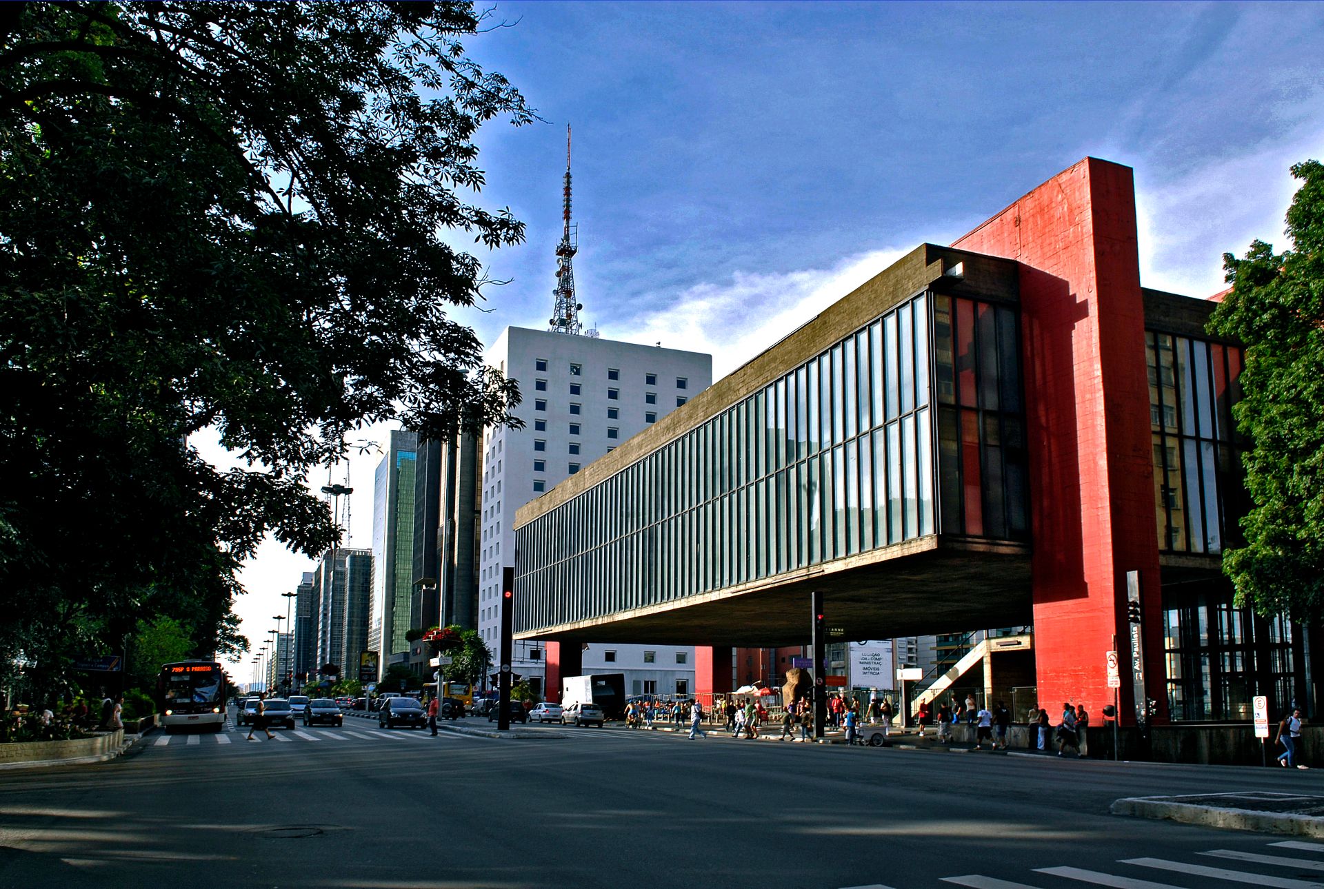 Museu de Arte de São Paulo, Masp, na Avenida Paulista. São Paulo.