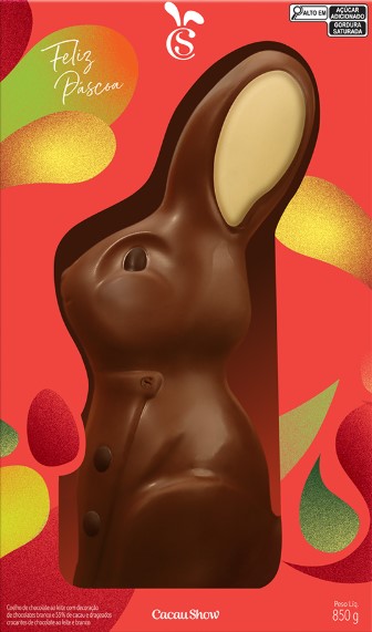 Coelho de chocolate ao leite