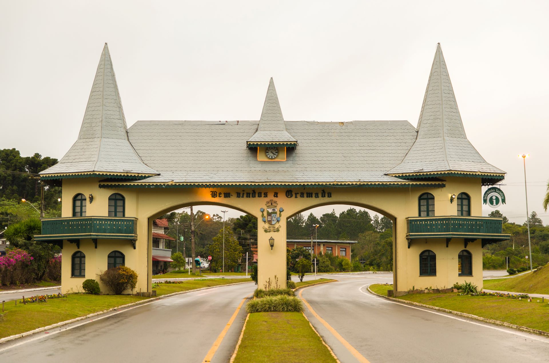 Portal da cidade de Gramado, no Rio Grande do Sul