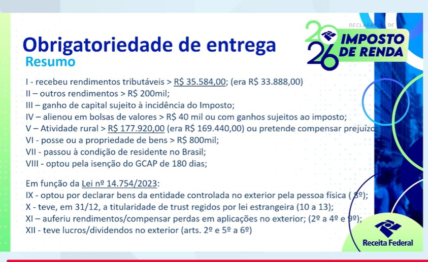 Imposto de Renda 2026