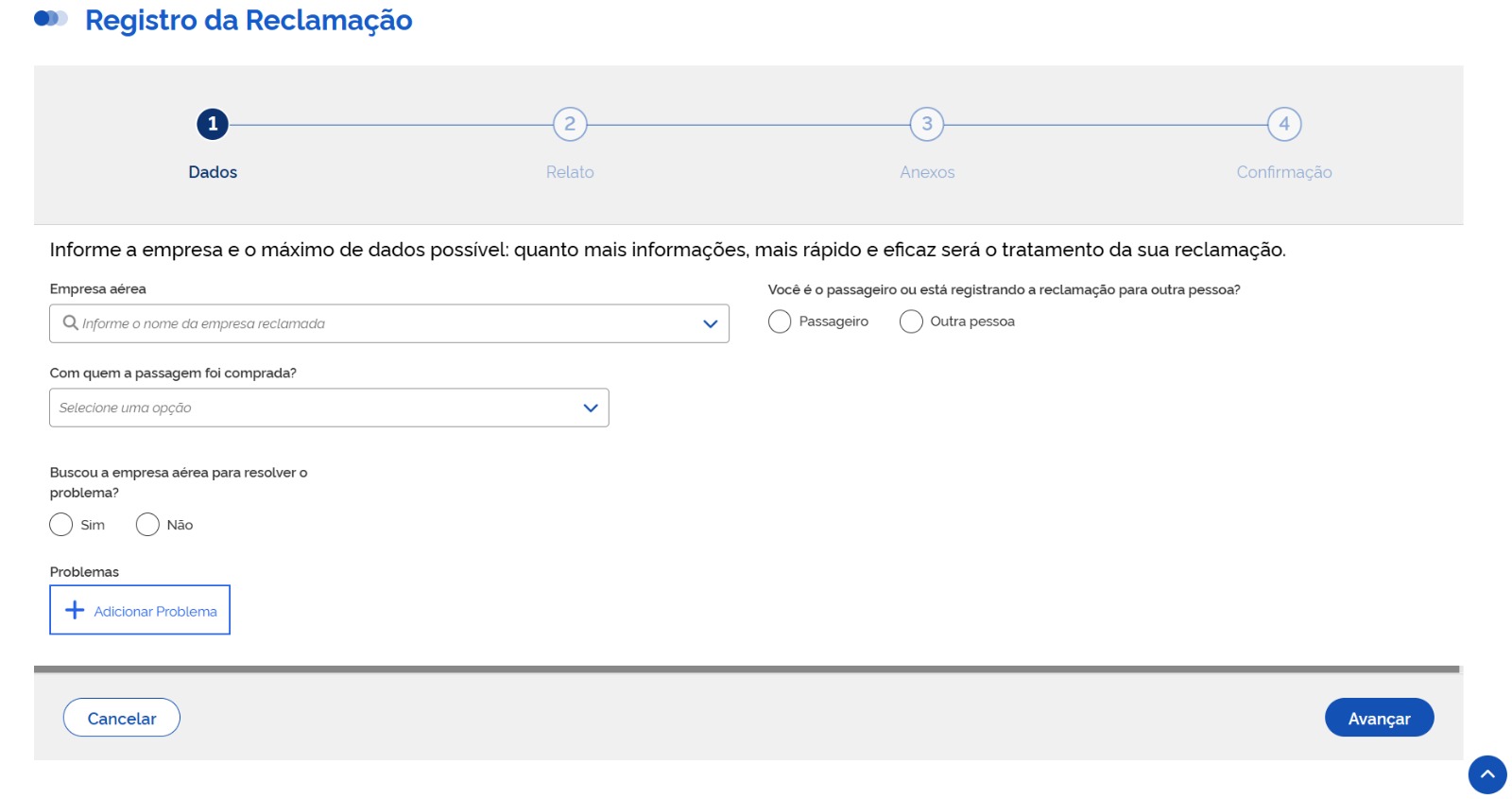 Print da página da Anac