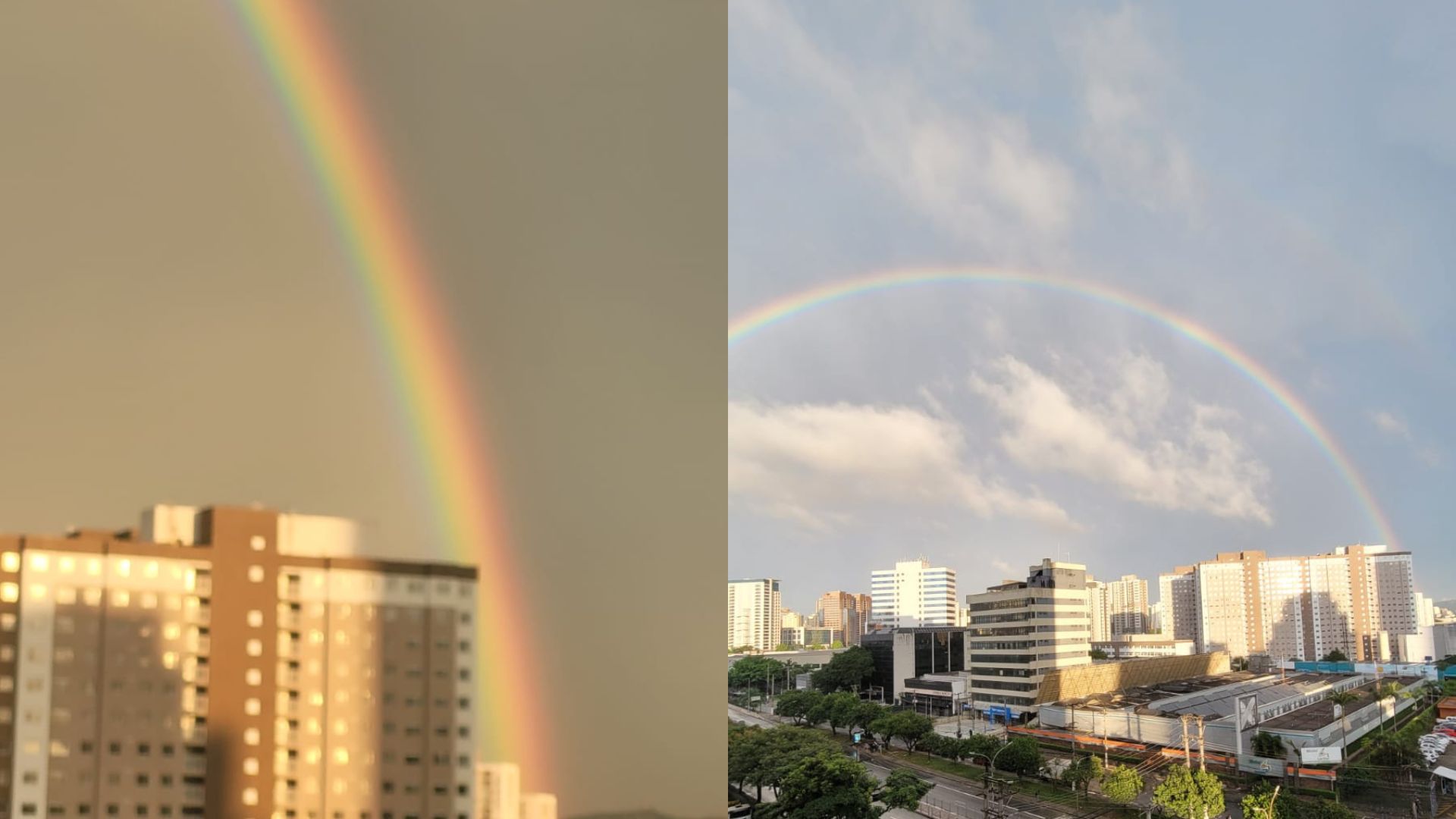 Arco-íris duplo em São Paulo