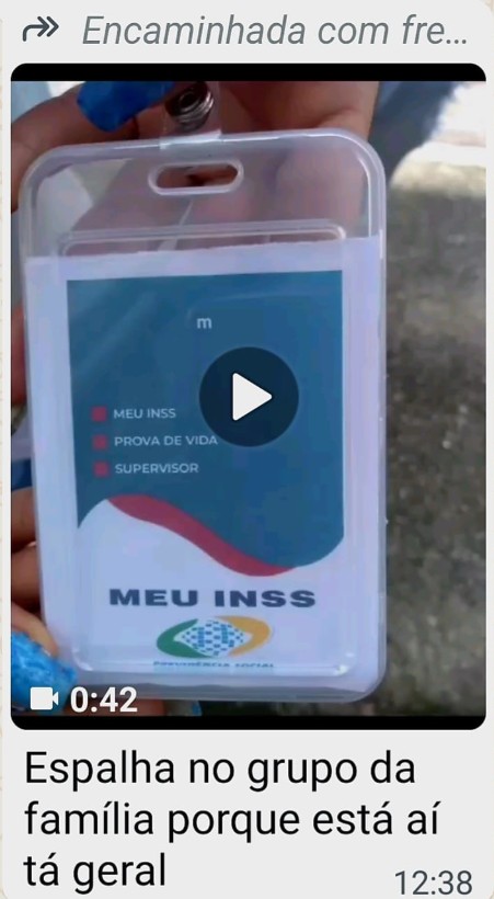 Foto da imagem circulando nas redes sociais alertando para o golpe 