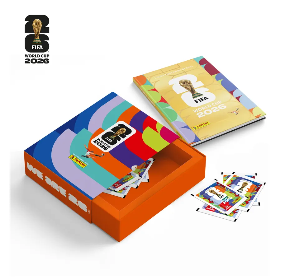 Box “Luva Premium Torcida” traz álbum capa dura ouro e 40 envelopes de figurinhas oficiais da FIFA