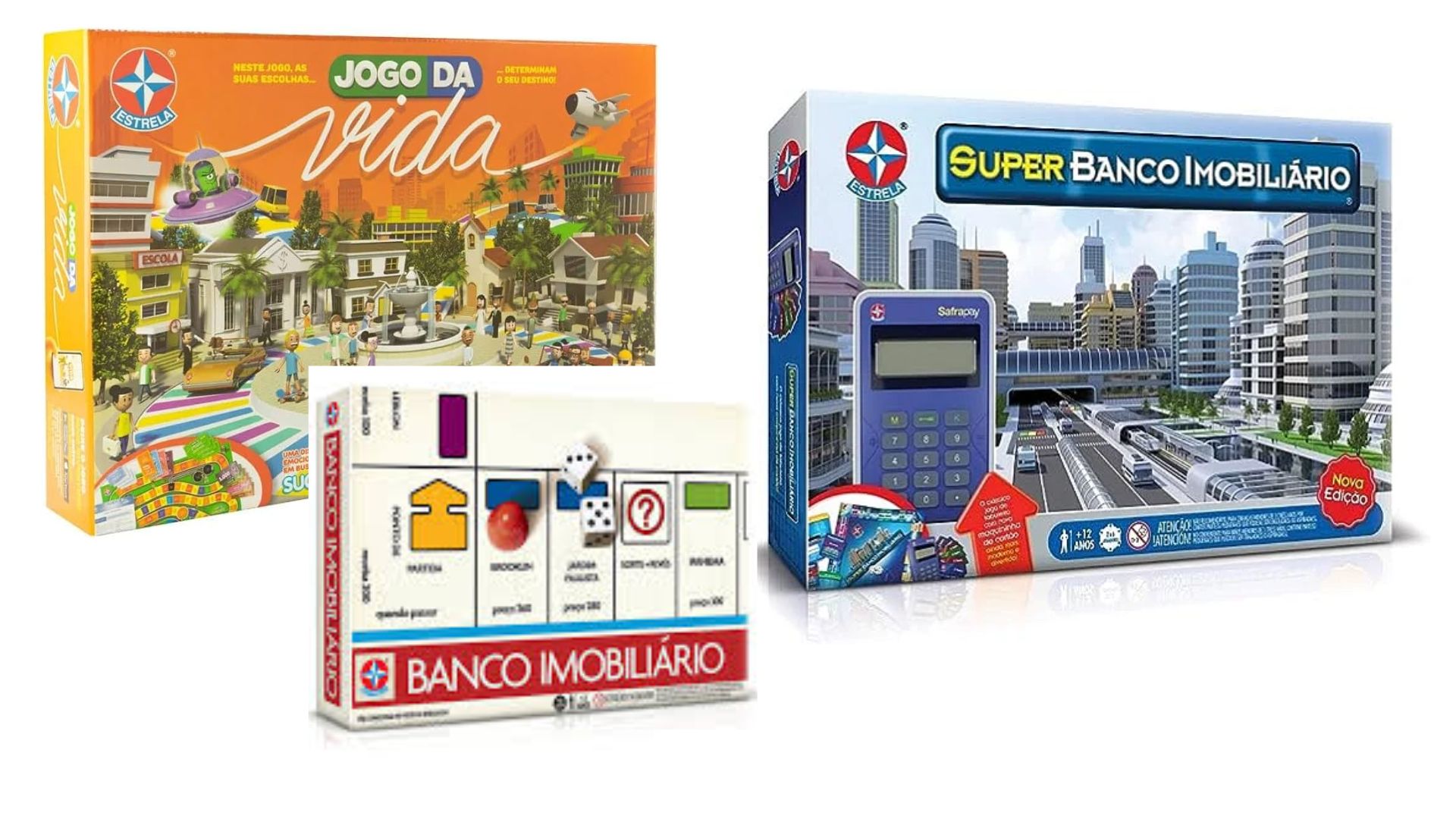 Jogo da Vida e Banco Imobiliário, da Estrela