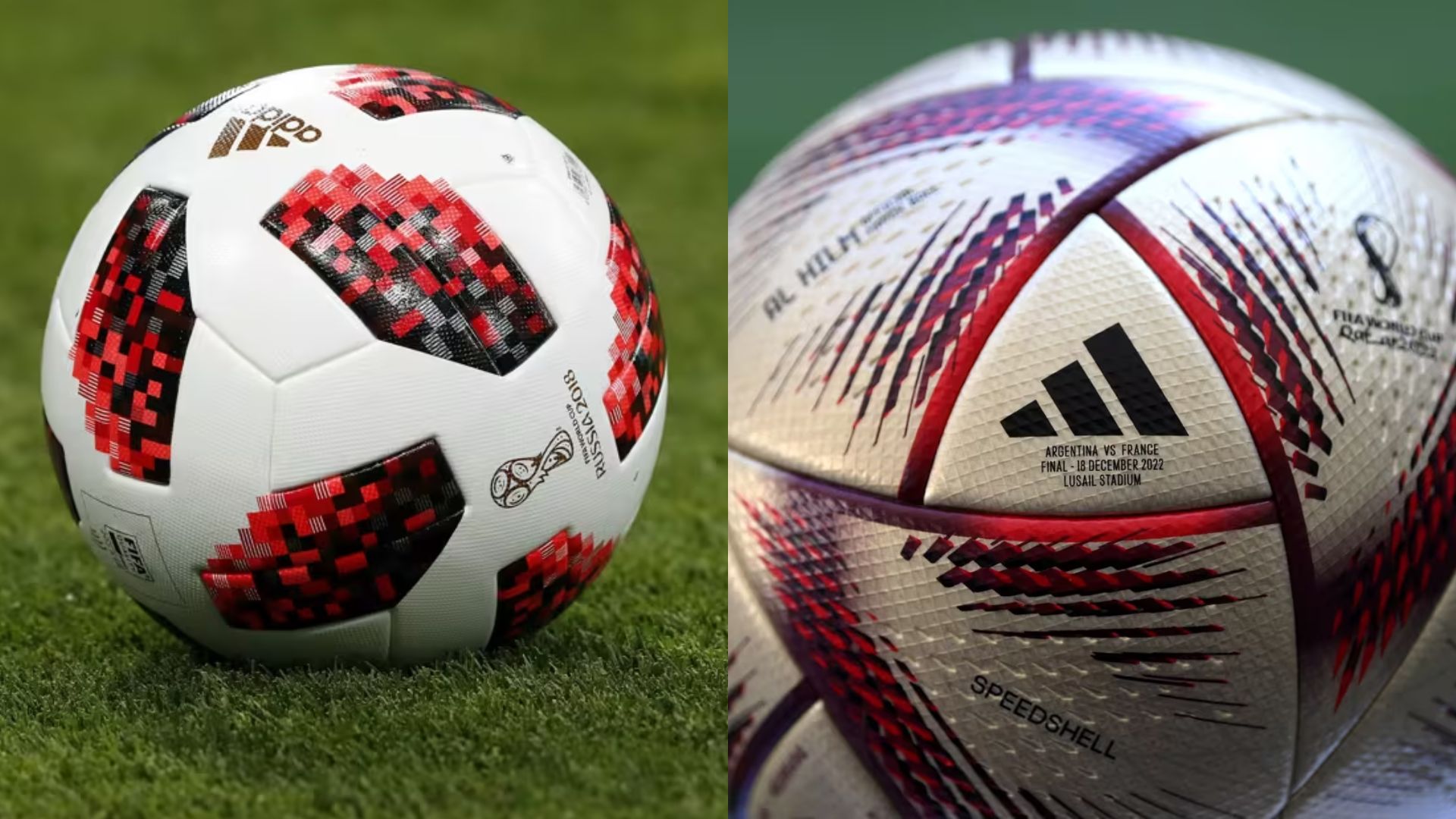 Telstar 18 Qatar, de 2018, e Al Rihla, de 2022