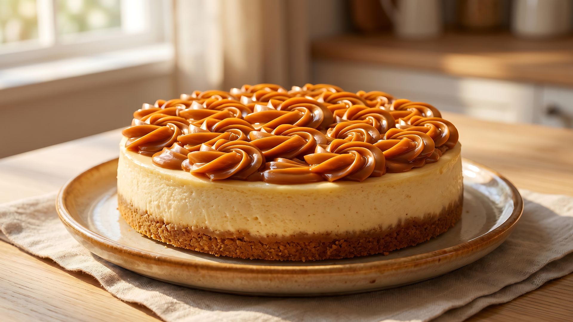 O cheesecake de doce de leite é uma versão cremosa e marcante