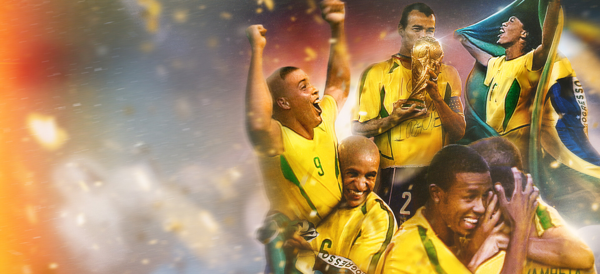 Seleção brasileira comemorando o titulo
