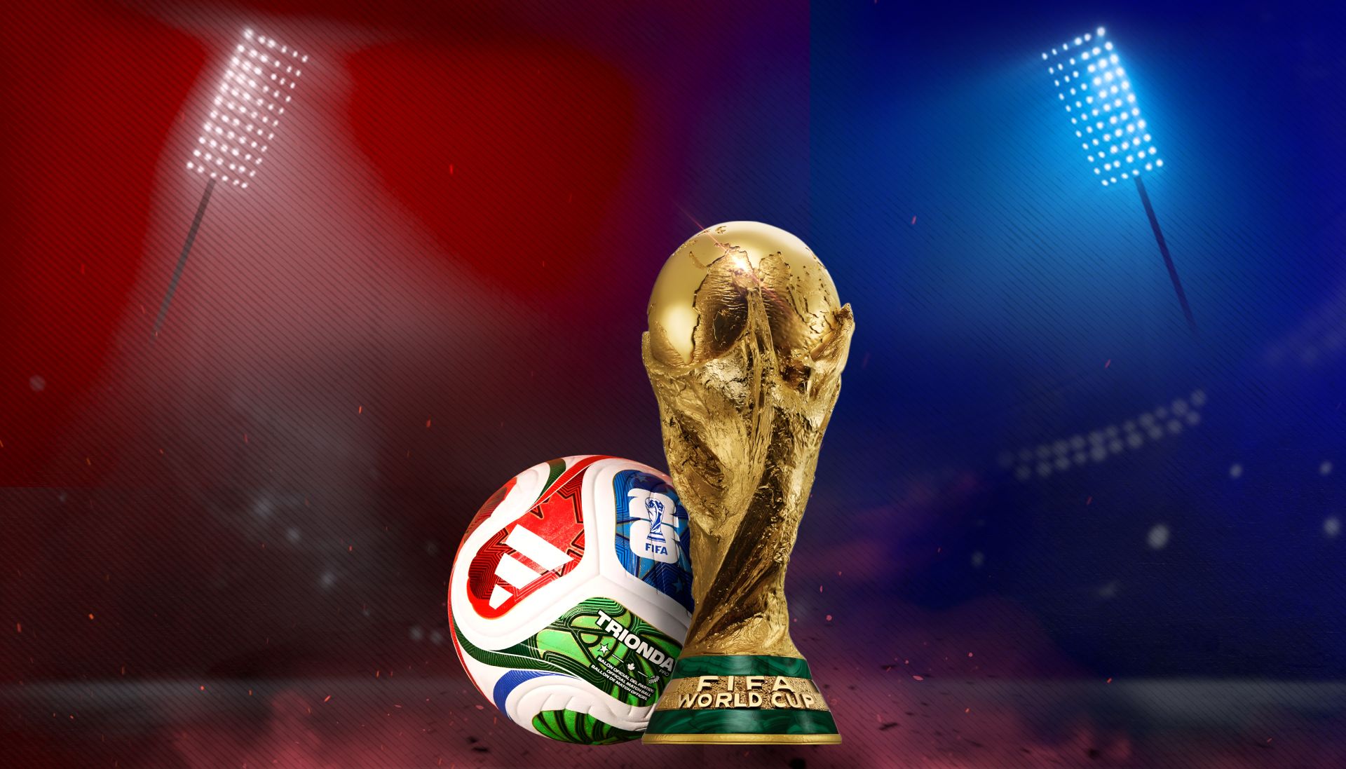 Troféu e bola da Copa do Mundo de 2026