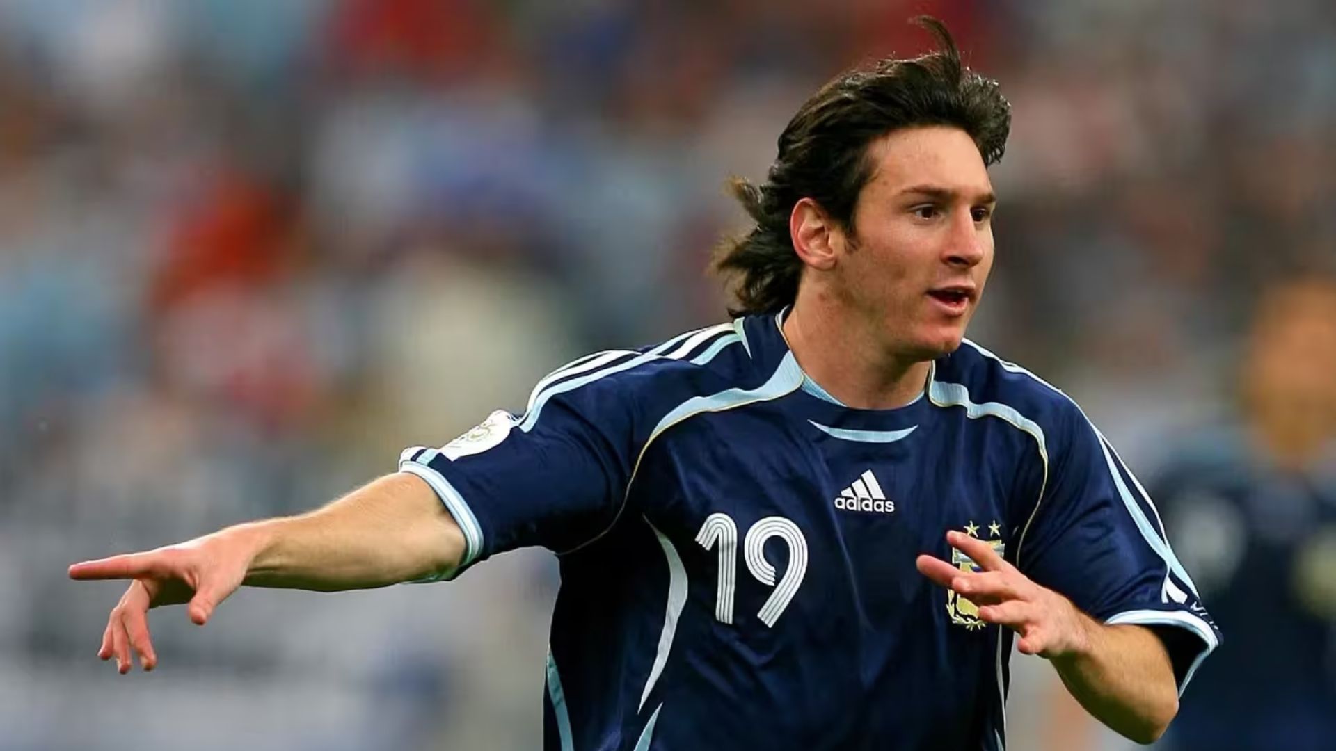 Messi em sua primeira Copa do Mundo, em 2006
