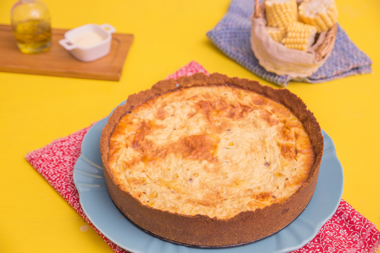 Torta de milho combina praticidade e crocância