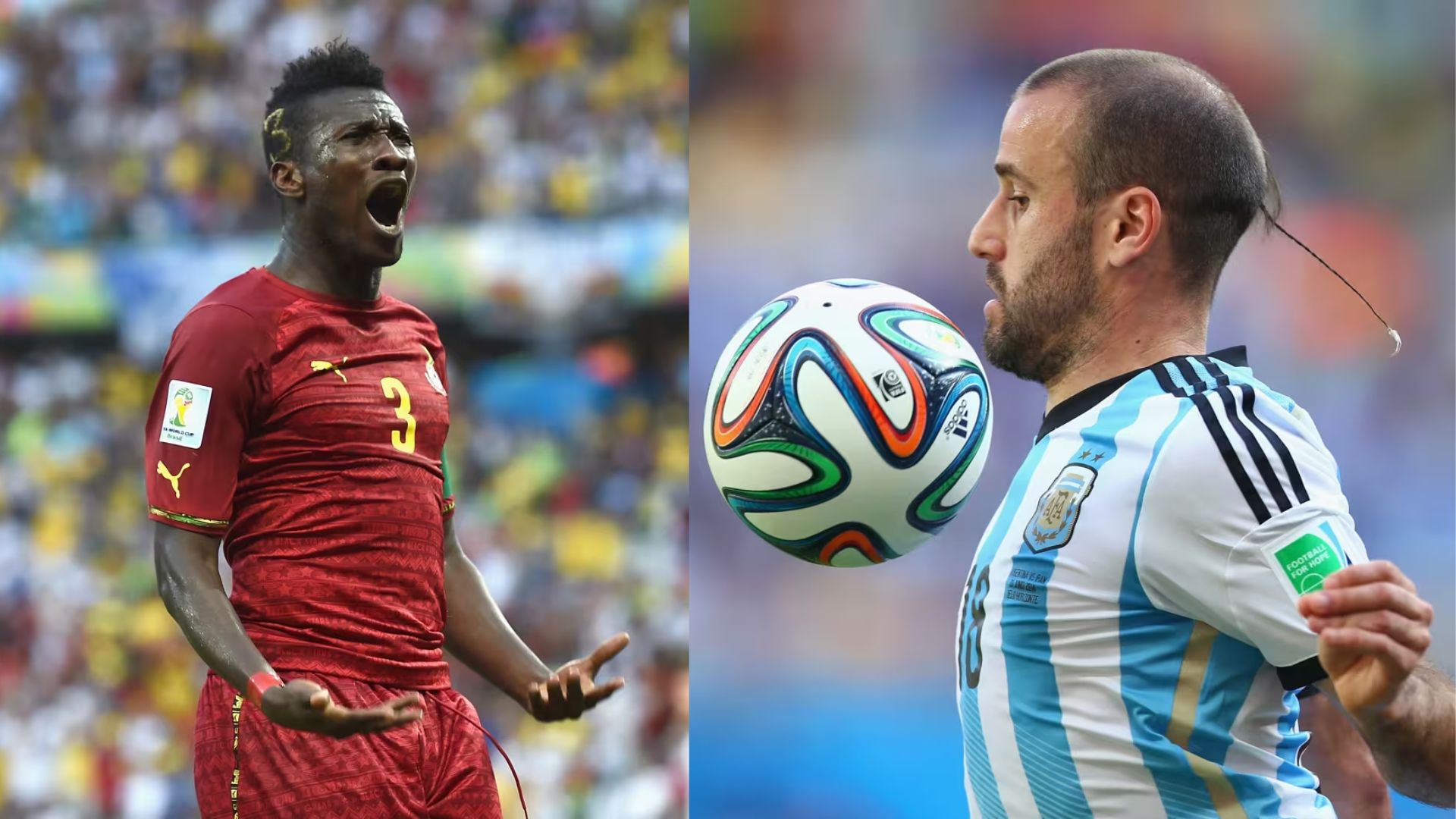 Asamoah Gyan e Rodrigo Palacio tiveram penteados marcantes em 2014