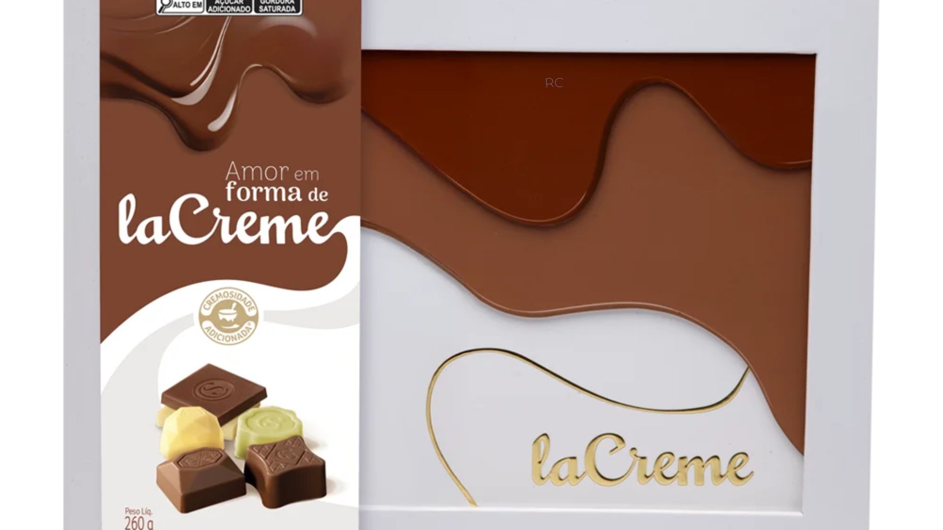 Caixa de Bombons e Tabletes laCreme 
