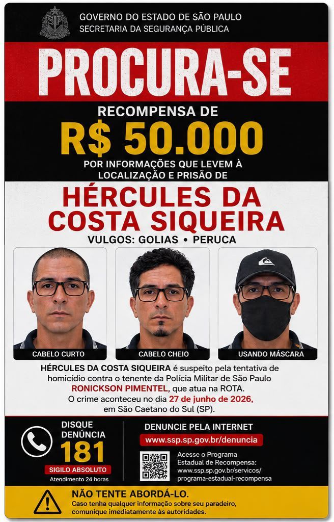 SSP oferece recompensa de R$ 50 mil para localizar e prender suspeito de tentar matar irmão de Eloá