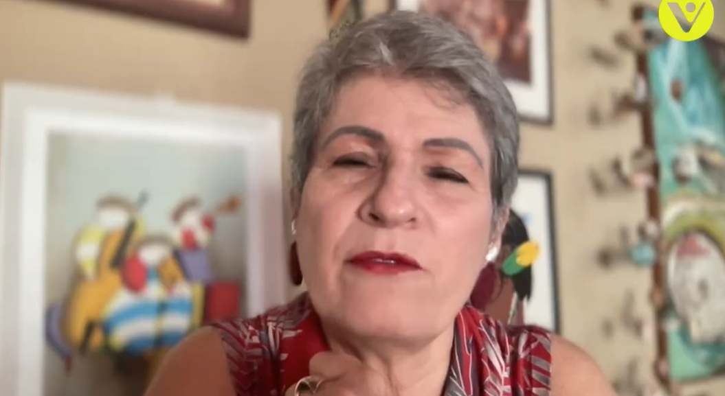 Maria Luiza Trindade Bestetti, mulher, branca, cabelos brancos
