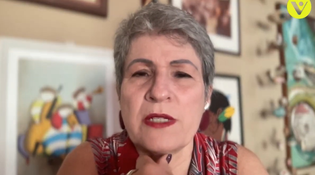 Maria Luiza Trindade Bestetti, mulher, branca, cabelos brancos
