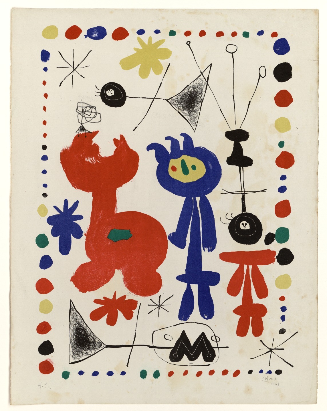 Obra colorida de Miró