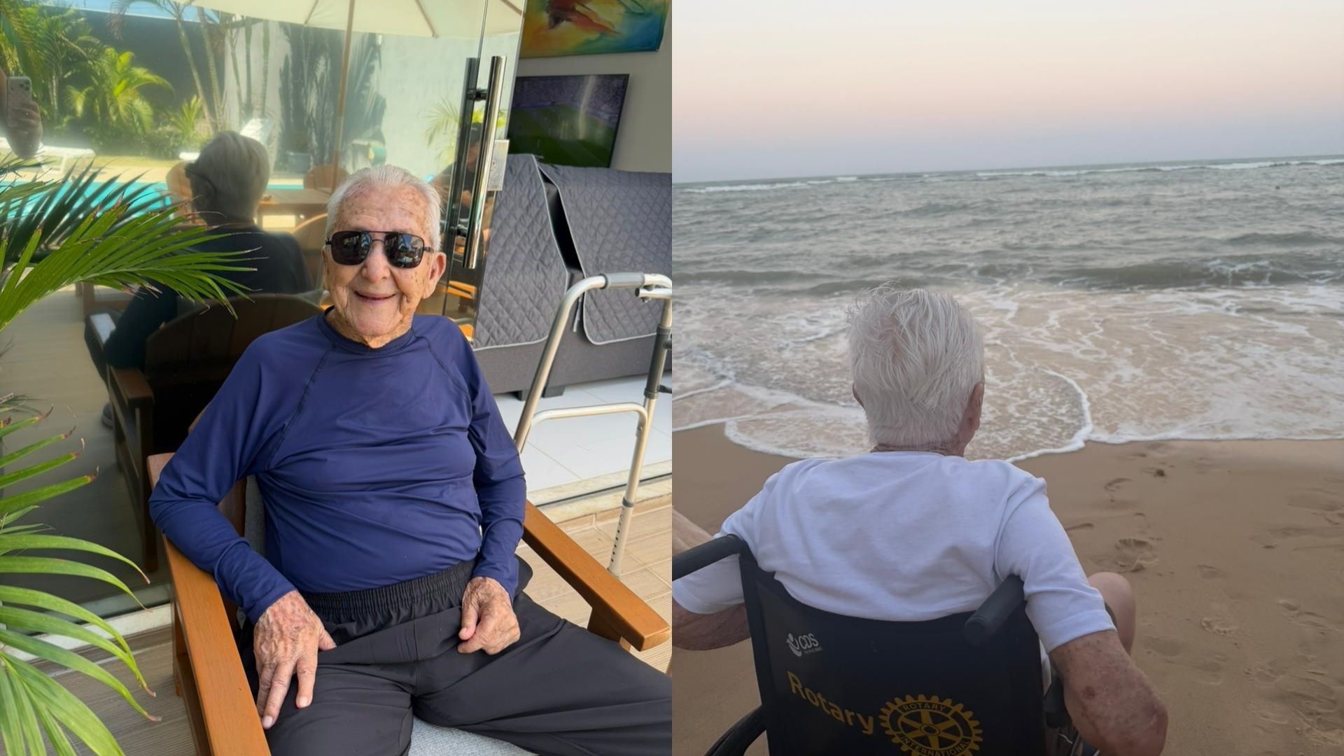 A viagem também foi a primeira vez dele no mar