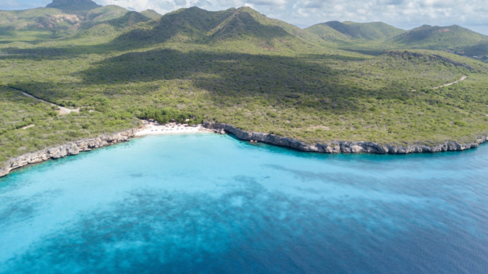 Vista aérea de Curaçao, Caribe