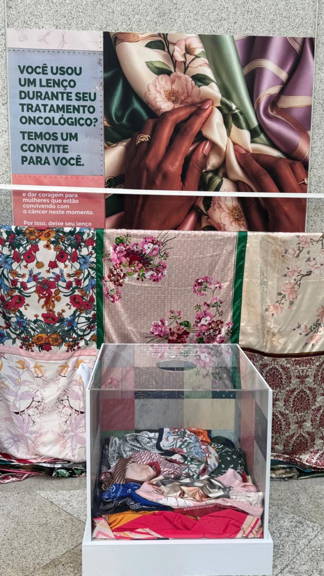Os pontos de coleta de lenços ficam dentro das unidades do A.C. Camargo