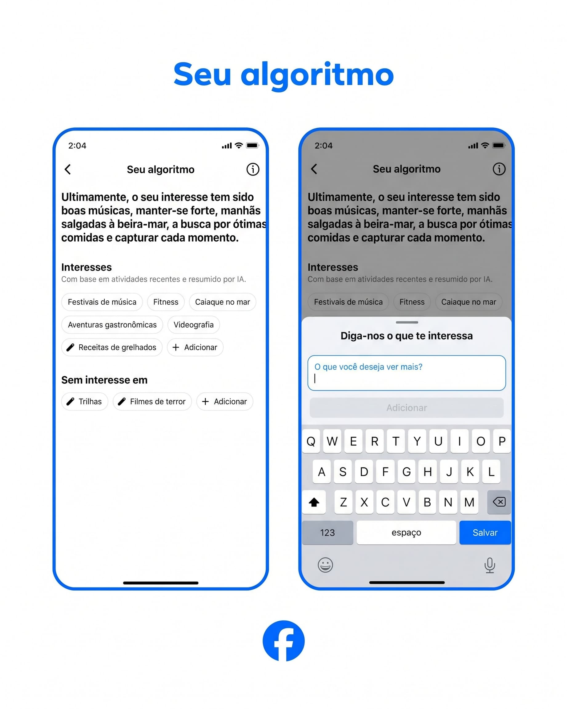 "Seu algoritmo" do facebook