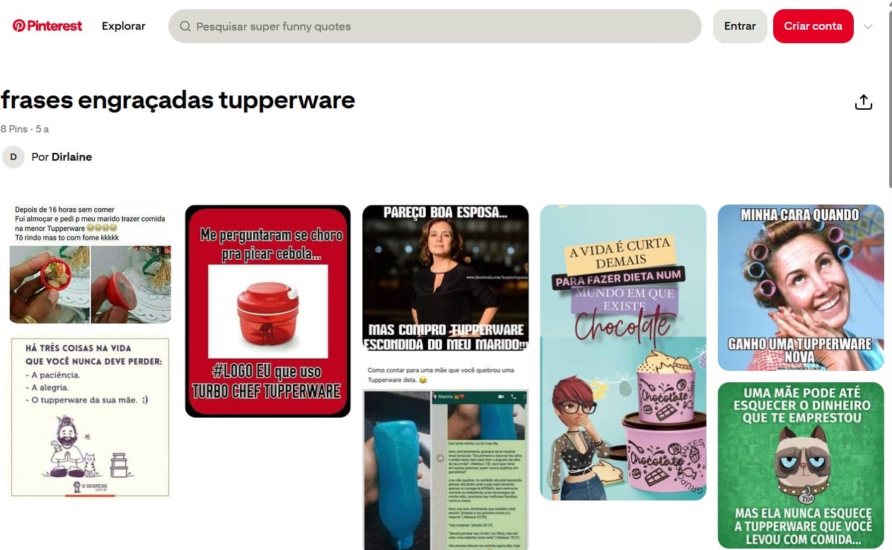 Tupperware no pinterest